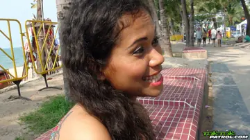 Thai Brunette MILF Sucks and Rides Outdoors