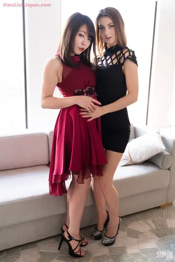 Tera Link – Japanese Brunettes in Lingerie Stroke a Cock to a Cumshot