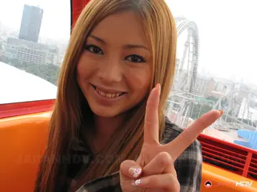 Anna Morisaki – Busty Japanese Redhead Gives a Blowjob Outdoors