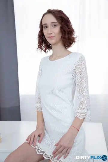 Miss Nimpho – European Brunette Strips Out of Her Dress for Sex
