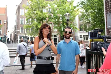Ilse De Rooij – Ebony Brunette in Lingerie and Stockings Gives a Handjob and Fucks Outdoors