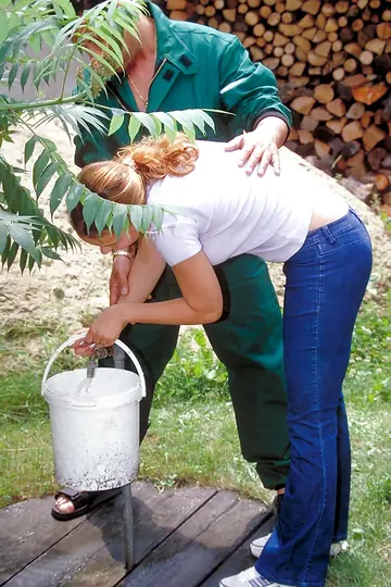 Thick Redhead with Big Tits Sucks and Fucks Outdoors