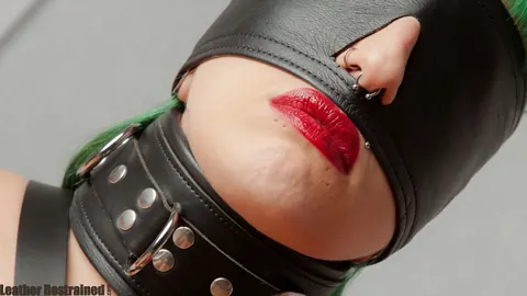 Tattooed MILF with Big Tits Restrained in Leather – photo 9 of 16