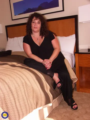 Curly European MILF Gives a Blowjob and Takes It Doggy Style