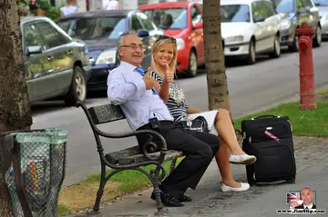 Sunny Diamond – Busty Blonde in Stockings and Uniform Sucks and Fucks Outdoors