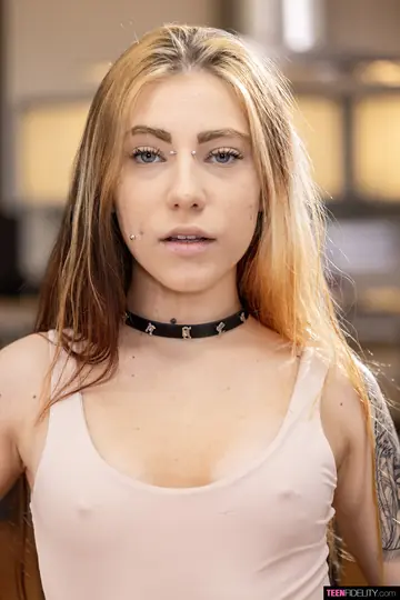 Dalila Dark – Petite Brunette Strips Out of Her Bodysuit to Show Her Tattoos