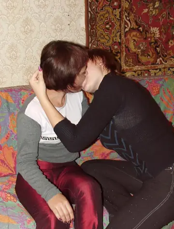 Redheads in Pantyhose Kiss and Eat Each Other Out