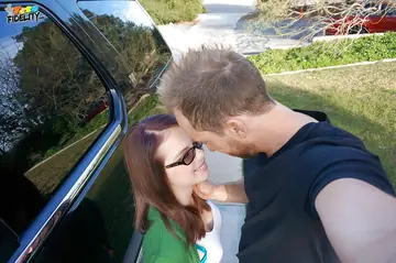 Jennifer Bliss – Brunette in Stockings and Glasses Sucks Cock and Takes Anal Doggy Style