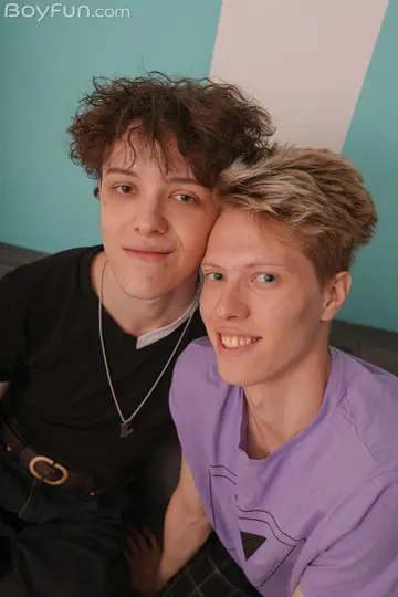 Two Nude Men Pose for Gay Gallery