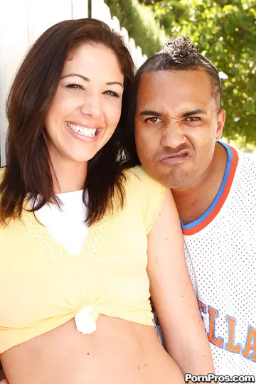 Katie Angel – Brunette Spreads for BBC Doggy in Interracial Threesome