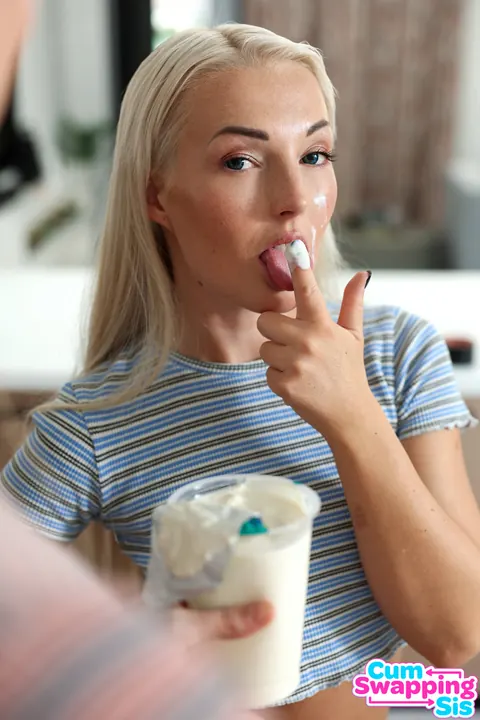 Ivi Rein: Blonde in Jeans Gives a Handjob in a Kitchen Threesome – photo 3 of 16