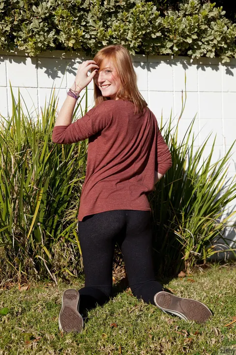 Redhead Strips Nude and Poses Outdoors – photo 2 of 11