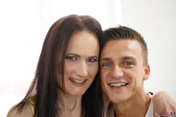 Alice Sharp – Mature Brunette with Big Tits Sucks and Rides Him