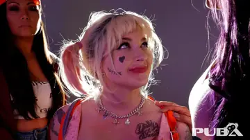 Daisy Ducati – Tall Blonde Joins Asian and Ebony Women for Lesbian Group Sex