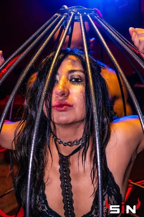 Kitty Jaguar: Bound Latina Takes Interracial Cock in Bondage – photo 7 of 14