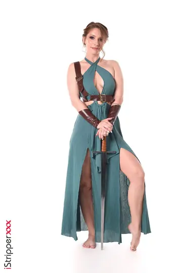Sata Jones – Busty Thick Woman in a Leather Skirt Masturbates with a Dildo
