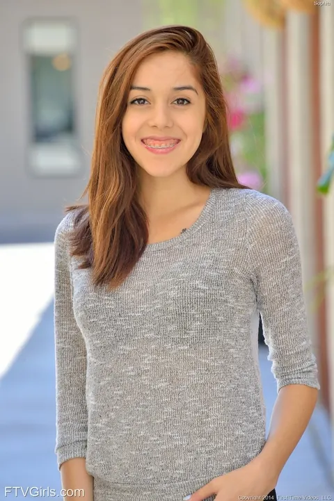 Kristina Bell: Brunette Strips Out of Her Skirt Outdoors Then Masturbates – photo 1 of 15