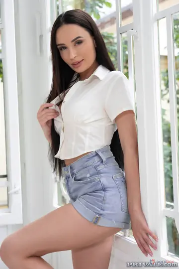 Milena Ray – Russian Brunette Undresses and Shows Her Natural Body