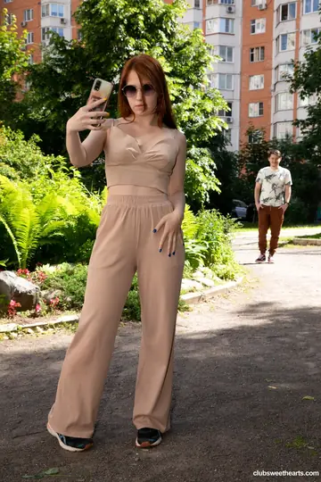 Nika Nut – Redhead with Short Hair Gets Fucked Outdoors in Doggy and Cowgirl