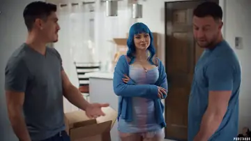 Jewelz Blu – Busty Brunette Gives a Blowjob and Gets Fucked While Clothed