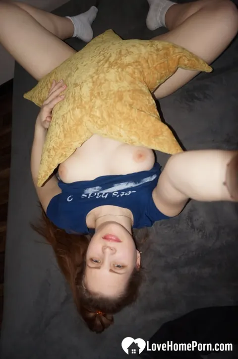 Redhead in Panties Takes Selfies and Spreads – photo 6 of 20