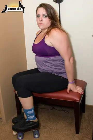 Curvy Trans Woman Undresses and Displays Her Puffy Nipples and Small Cock