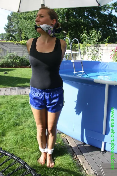 PAWG Restrained in Shorts by the Pool – photo 11 of 16
