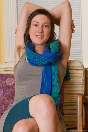 Pale Woman Fingers Her Hairy Bush and Spreads Wide