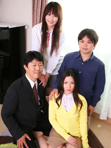 Japanese Brunette in a Skirt Takes Multiple Men