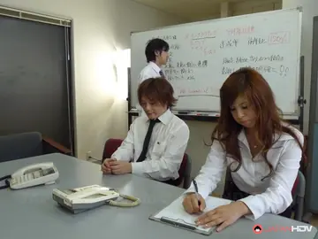 Rina Kikukawa – Busty Japanese Babe in a Uniform Gets a Cumshot in the Office