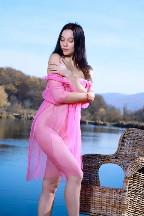Polly Pure: Brunette Model Strips Nude and Spreads Her Pussy – photo 3 of 21