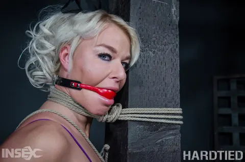 London RIver: Busty Blonde Tied Up and Gagged in Bondage – photo 1 of 14