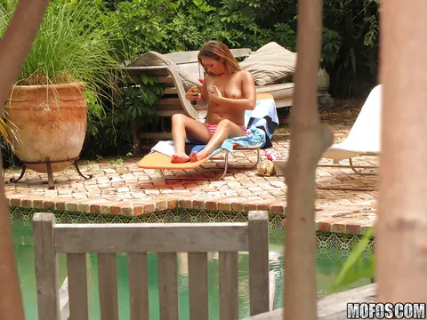 Stacey Hopkins: Busty Thick Redhead Spreads Her Pussy Outdoors – photo 5 of 16