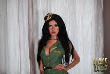 Emma Louisee – PAWG Strips Out of Her Uniform and Shows Her Tattooed Body