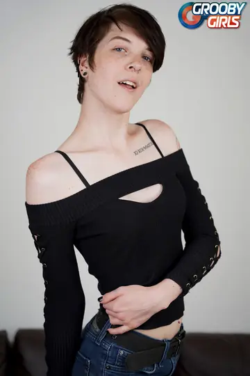 Thick Trans Woman Strips Out of Her Jeans and Panties