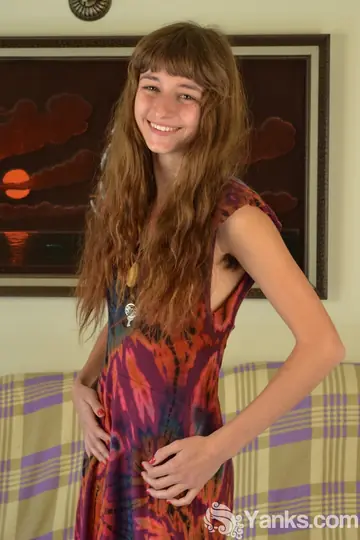Willow Hayes – Brunette in a Dress Strips to Show Her Tattooed Body and Hairy Pussy