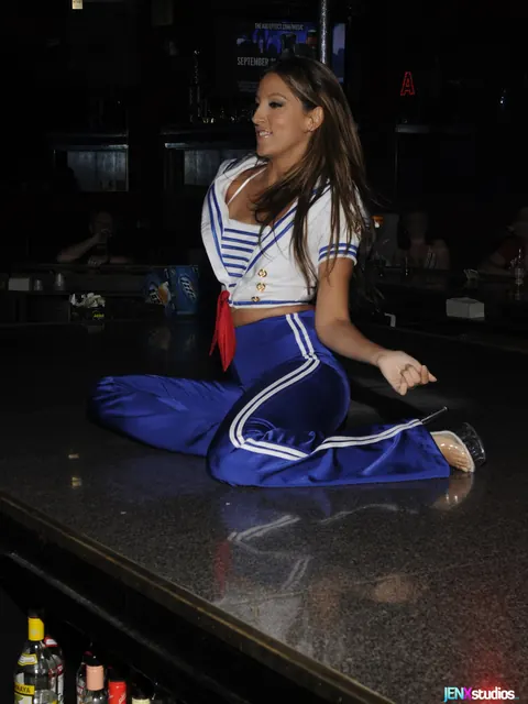 Jenna Haze: Brunette MILF Strips Out of Her Stripper Uniform – photo 4 of 15