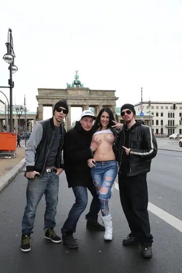 Meli Deluxe – Tall German Brunette Rides a Local Guy in a Van