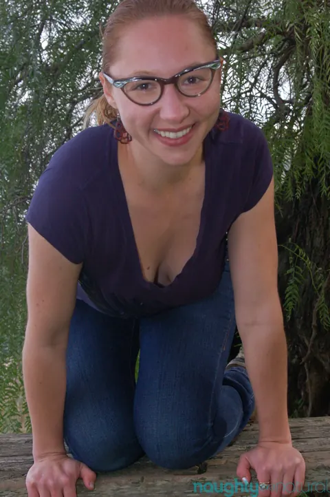 Maggie Mayhem: Redhead Flashes Her Natural Tits and Spreads Her Hairy Pussy Outdoors – photo 2 of 20