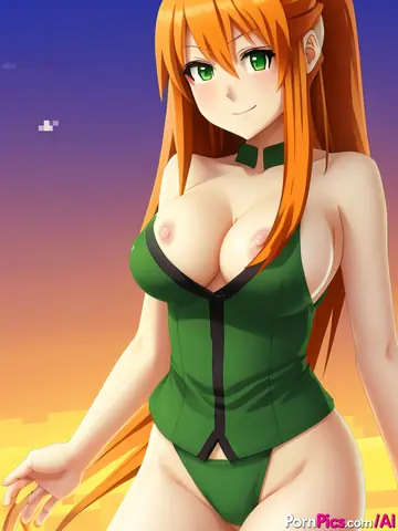 AI-Generated Busty Babe Displays Her Pussy Outdoors
