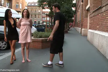 Crystal Sparx – British MILF Bound in a Dress Outdoors
