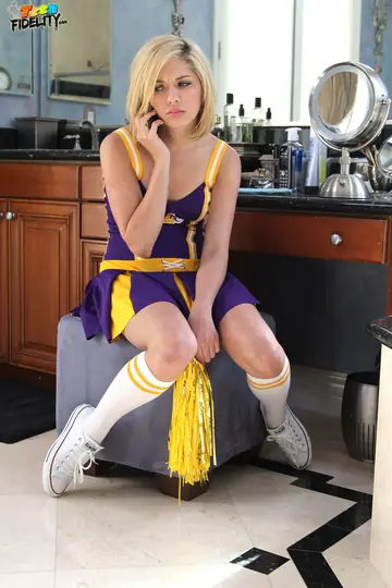 Petite Short-Haired Blonde Takes Anal Doggy Style in the Bathroom