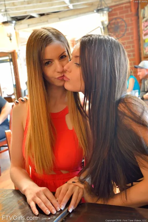 Lana Rhoades: Tattooed Brunette with Big Tits Rides a Dildo and Kisses Partner – photo 1 of 20