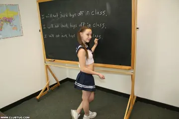 Petite Blonde in Pigtails Gives a Handjob to Her Partner