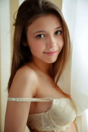 Skinny Ukrainian Brunette Spreads Her Pussy Nude