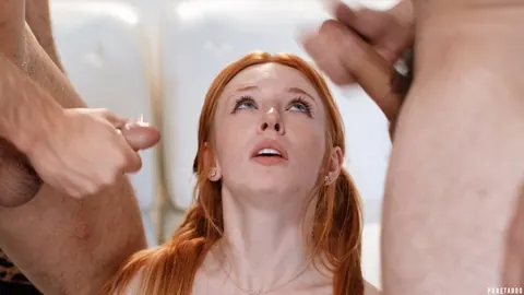 Madi Collins: Skinny Redhead Takes Double Penetration in a Threesome – photo 19 of 20