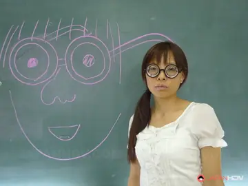 Asian Redhead with Short Hair Takes Double Penetration and a Facial