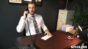 Penny Barber – Busty Brunette Joins Two Men for an Office Threesome