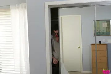 Skinny Brunette in Lingerie Takes a Cumshot in Her Mouth