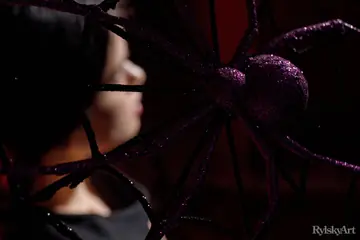 Ariana Mun – Brunette in Stockings and Heels Spreads Wide for Halloween